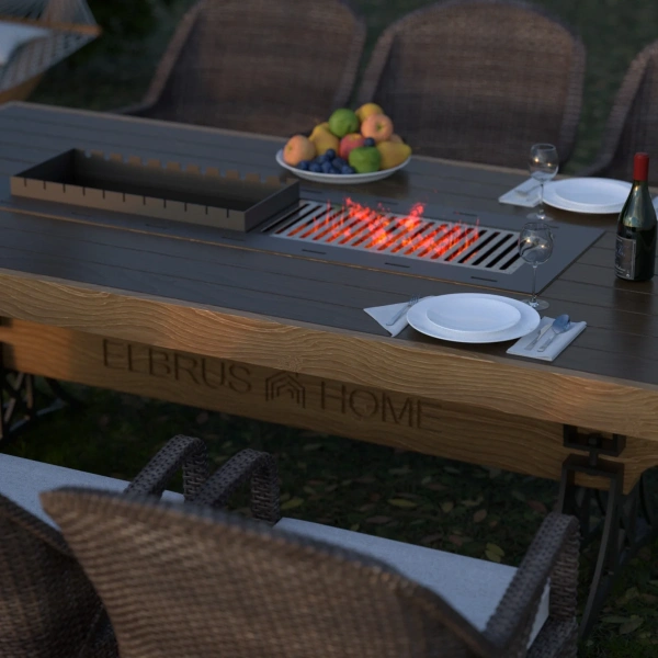 Гриль стол Кавказ дуб 2300 мм