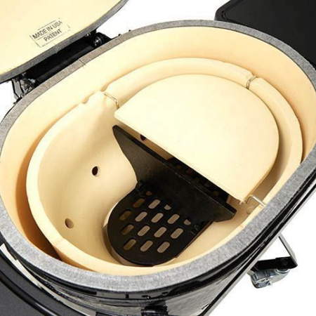 Керамический гриль барбекю Primo Oval 300 Family All in One с подставкой и столиком