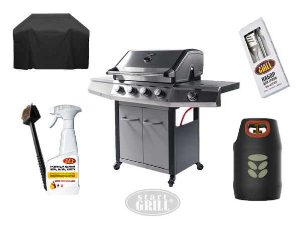 Комплект-минимум: Газовый гриль Esprit-4-2021 и инструменты