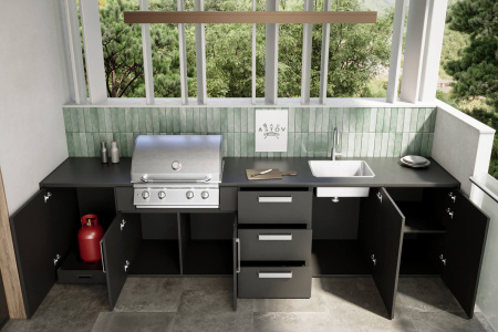 Комплект Astov BBQ Deluxe / АСТОВ БАРБЕКЮ Делюкс №7 (ширина 3440 мм)