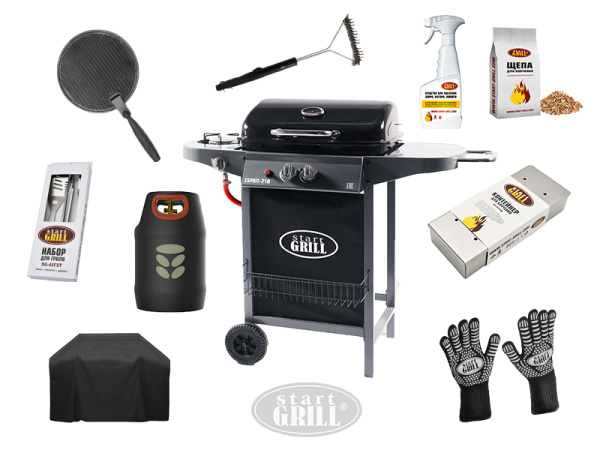 Комплект-стандарт: Газовый гриль Esprit-21B SG и инструменты