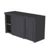 Шкаф навесной с раздвижными дверцами 1100 черный Онтарио