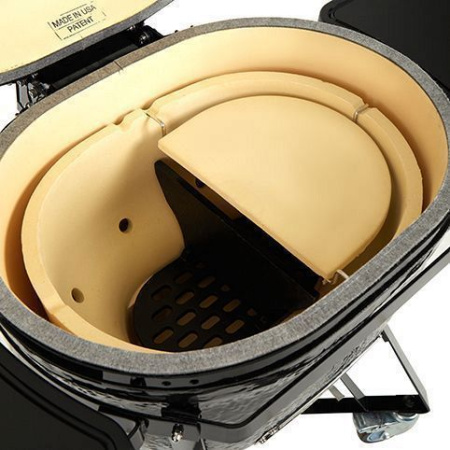 Керамический гриль барбекю Primo Oval 300 Family All in One с подставкой и столиком