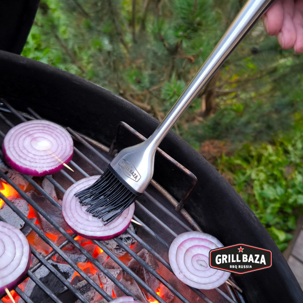 Набор кисточек для соусов Grillbaza, нерж./силикон