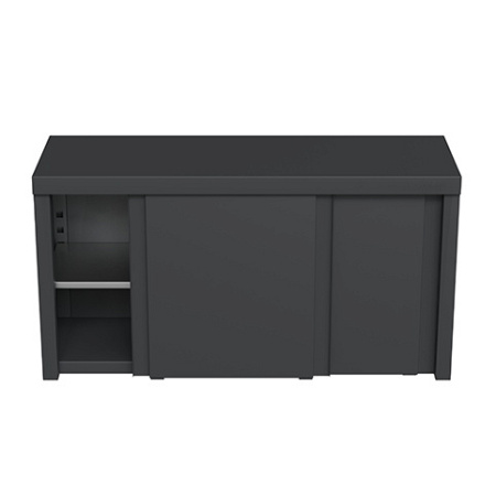 Шкаф навесной с раздвижными дверцами 1300 черный Онтарио