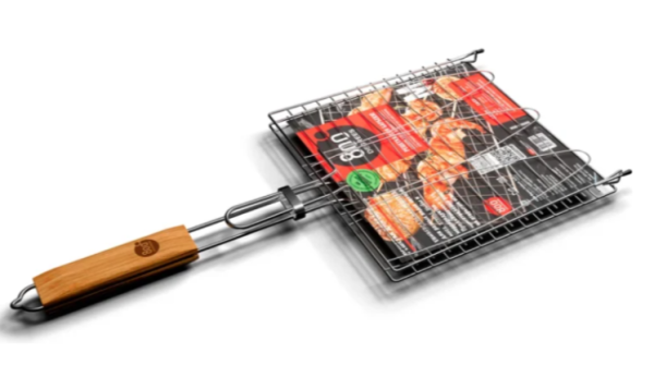 Решетка барбекю для рыбы 800 Degrees Fish Grill Holder. Материал нержавеющая сталь, TPR.
