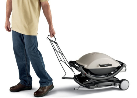 Гриль газовый Weber Q 1200 Black Line, черный на тележке
