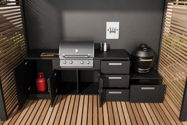 Комплект Astov BBQ Deluxe / АСТОВ БАРБЕКЮ Делюкс №8 (ширина 2960 мм)