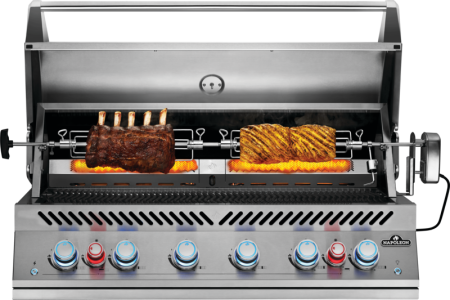 Вертел с 4-мя зажимами и электромотором для грилей BIG 44