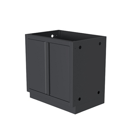 Тумба универсальная с полкой и 2-мя дверями 870 черная Онтарио