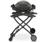 Электрический гриль барбекю Weber Q-1400 темно-серый с подставкой-тележкой для гриль кухни