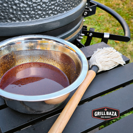 Кисточка для моп-соуса, дерево/хлопок