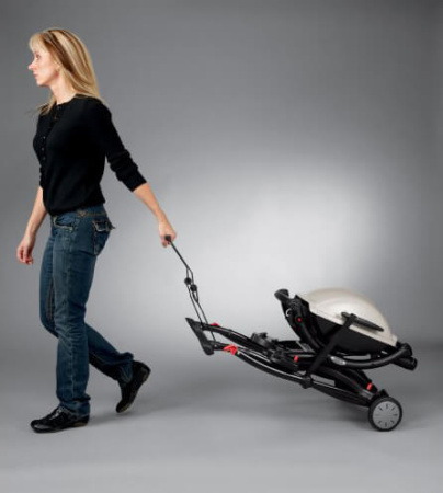 Газовый гриль Weber Q-2200, черный, с подставкой-тележкой