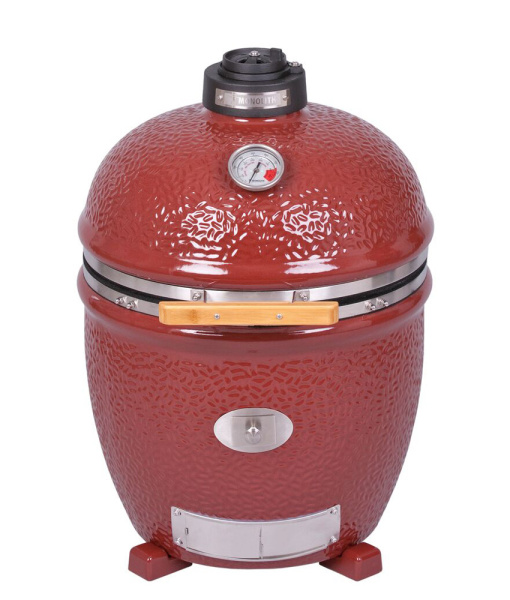 Керамический угольный гриль Monolith Classic Red Pro Solo, 46 см, красный