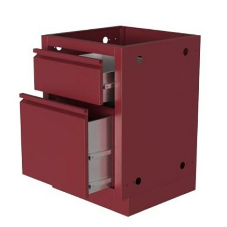 Тумба красная с 2-мя выдвижными ящиками 610 малый и большой Онтарио