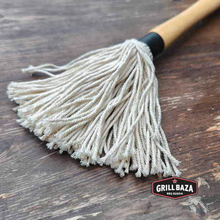 Кисточка для моп-соуса, дерево/хлопок