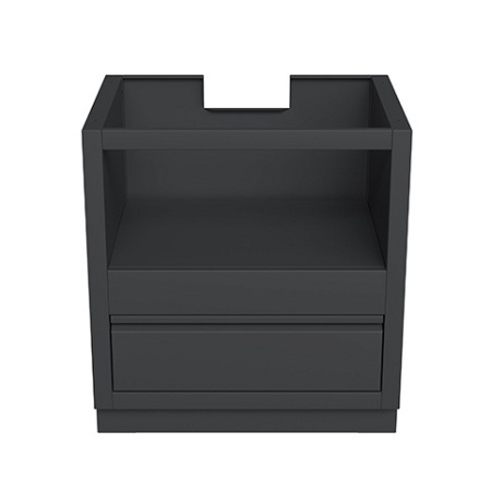 Тумба-основание для овальных керамических грилей черная Онтарио