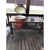 Керамический гриль барбекю Kamado Joe red Classic II со столом из дуба