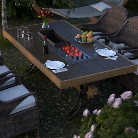 Гриль стол Кавказ дуб 2300 мм