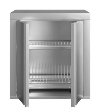 Шкаф навесной для тарелок и чашек закрывающиеся двери распашные Онтарио