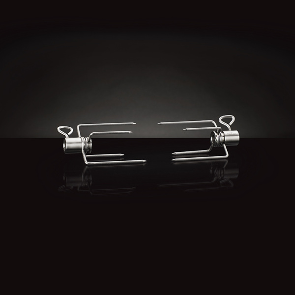 Комплект из 2-х складных зажимов для вертела (нерж.сталь)