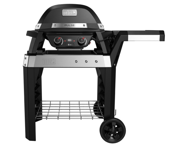 Электрический Weber Pulse 2000 на подставке - тележке, черный