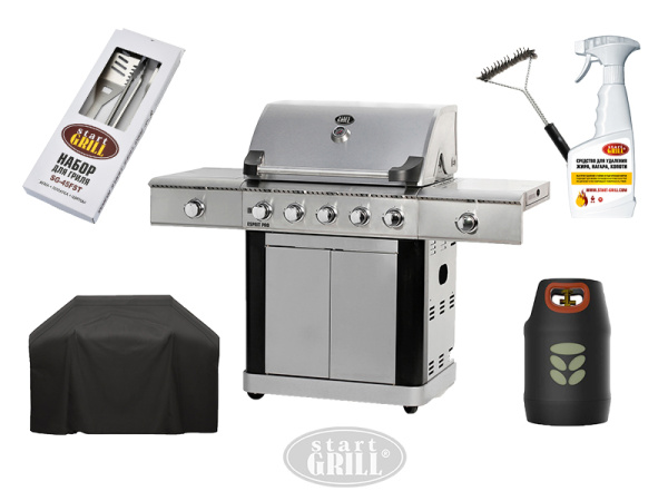 Комплект-минимум: Газовый гриль Esprit Pro и инструменты