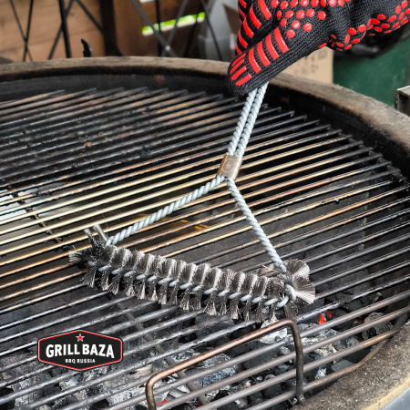 Щётка для гриля Grillbaza, длинная металлическая 