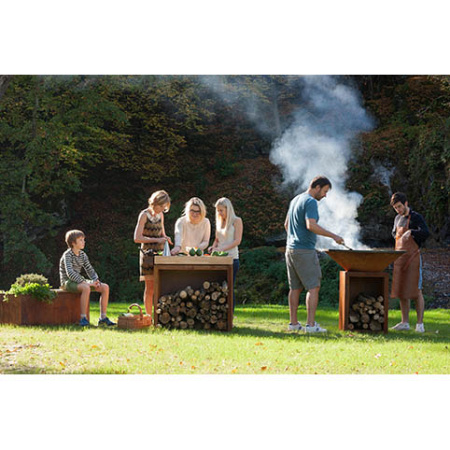 Большой стол с поленницей OFYR