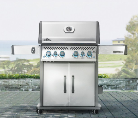 Napoleon Rogue PRO-S 525 газовый гриль-печь тепловой, нержавеющая сталь (с ИК горелкой 3/3 + боковые столики)