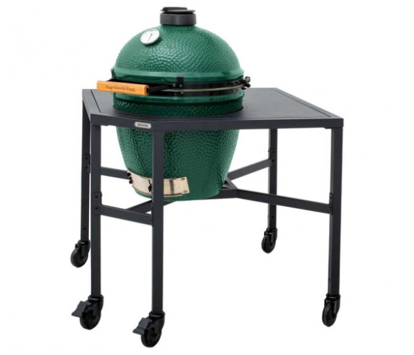 Керамический гриль размер L с угловой модульной подставкой, рабочим столом и шкафом