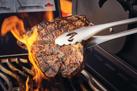 Газовый гриль Napoleon Prestige 500 Phantom тепловой с боковыми столиками