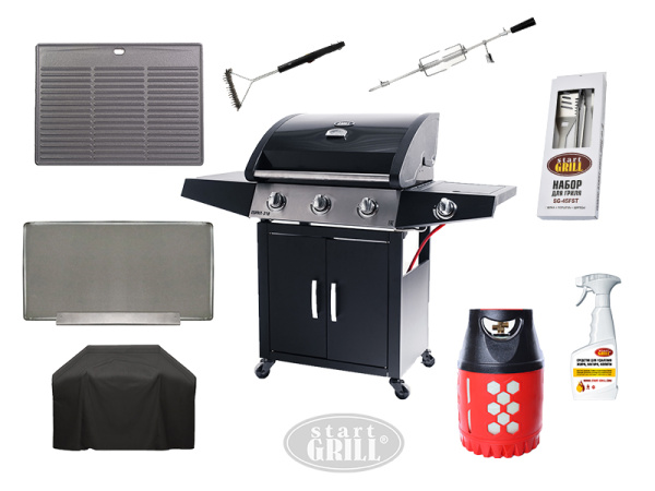 Комплект-стандарт: Газовый гриль Esprit-31B SG и инструменты