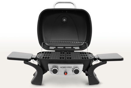 Комплект: Портативный газовый гриль 2 горелки и Подставка складная для газового гриля HOBO PRO