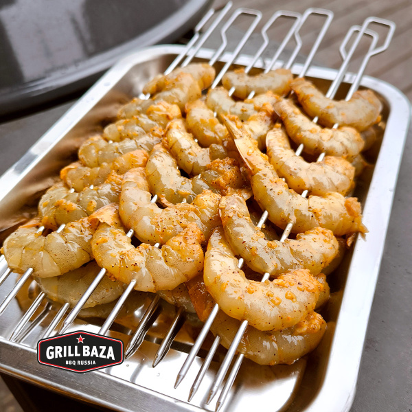 Шпажки-шампуры для гриля, двойные. Количество аксессуаров - 8 штук