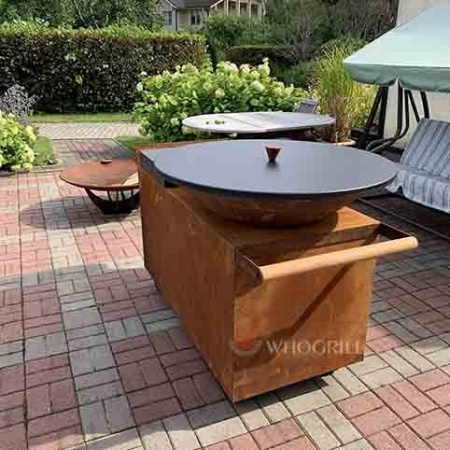 Угольный гриль Ofyr Island 100 PRO с дровницей