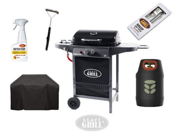 Комплект-минимум: Газовый гриль Esprit-21B SG и инструменты