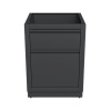 Тумба для мусора с держателем для бумажных полотенец черная Онтарио