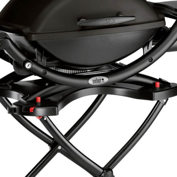 Газовый гриль Weber Q-2200, черный, с подставкой-тележкой