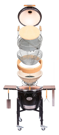 Керамический гриль Monolith Classic Black PRO 2.0 с ножками