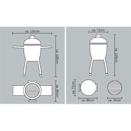 Керамический гриль Monolith Le Chef Red PRO 2.0 с ножками
