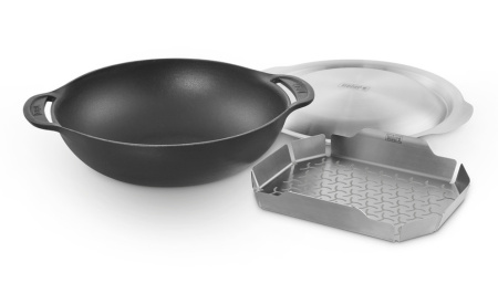 Вок Weber со вставкой для приготовления на пару - Gourmet BBQ System