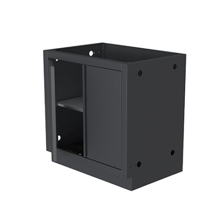 Тумба универсальная с полкой и 2-мя дверями 870 черная Онтарио