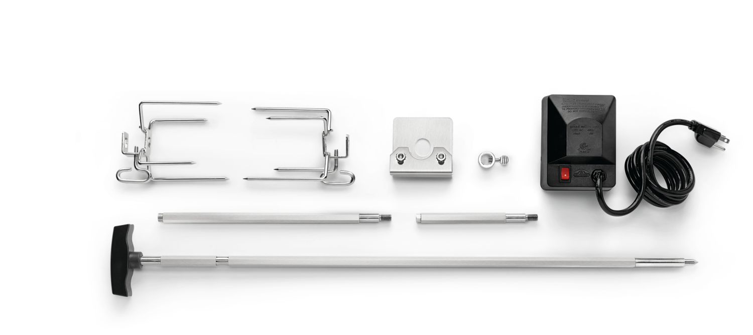 Вертел с 2-мя зажимами и электромотором для грилей серии Freestyle 365/425